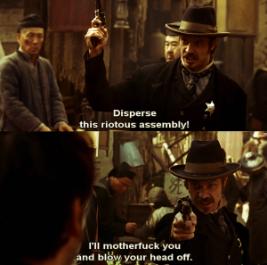 Timothy Olyphant as Sheriff Seth Bullock in the tv show "Deadwood" (HBO 2004-2006). 